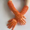 Luvas para Vestido de Noiva de Noiva Seda Amassada Comprimento Médio Cetim Elástico Cetim Cobertura para Dedos Palco Festa Casamento Casamento