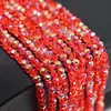 Cuentas de Cristal de Vidrio Planas Brillantes de 4/6/8 mm para Joyería DIY Cuentas Sueltas de Cristal Collar Pulsera