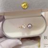 Anel de Pérola Natural de Água Doce Zhuji Anel Elegante e da Moda com Zircônia de Conta Única Banhado a Ouro 18K Fonte Atacado Transfronteiriço