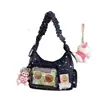 Bolso de hombro elegante para mujer de gran capacidad con estampado dulce digno de elogio para el uso diario, bolso cruzado de estrella