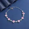 Collar de Corazón Femenino Clavícula Diseño Nicho Colgante Corazón del Océano Collar Corazón Melocotón Collar de Circonita Collar Femenino Set Collar
