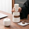 Juego de té de viaje, bolsa de almacenamiento portátil, para acampar al aire libre, una tetera, cuatro tazas, taza exprés, obsequio de empresa, obsequio de acompañamiento.