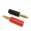 Conector de prueba tipo banana con cabeza de linterna de 4 mm chapada en oro Conector tipo banana de cuatro páginas chapado en níquel tipo linterna