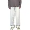 Pantalones de pana con forro polar para hombre, Pantalones deportivos de pierna recta de moda para otoño e invierno, Corte holgado, Pantalones largos casuales deportivos de pierna ancha y caída para hombre