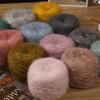 Glitter glitter mohair 50g com lã mohair oco fio spray cor mágica lágrimas azuis lã