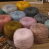 Brillo brillo mohair 50g con lana mohair hueco hilo en spray lágrimas azules color mágico lana