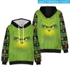 Sudadera con capucha transfronteriza de Navidad y Halloween con estampado digital 3D y expresiones personalizadas, chaqueta de manga larga