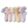 Calcetines de Encaje para Niñas Verano Malla Estilo Delgado Transfronterizos Ribeteados de Encaje Calcetines Cortos de Princesa para Bebé Blanco Calcetines Cortos de Baile