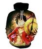 Amazon AliExpress 2019 nuevo suéter 3D estampado una pieza Luffy talla grande sudadera con capucha