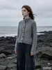 Moda feminina transfronteiriça ZA, nova coleção outono 2026, estilo europeu e americano, casaco suéter de tricô trançado com gola redonda retrô para mulheres