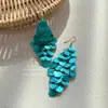Pendientes Redondos de Concha con Borlas Estilo Vacacional Lujo Ligero Capas Retro Gama Alta Elegantes Moda Gancho para la Oreja Pendientes de Nicho