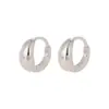 Hebilla de Oreja de Gota de Aguja de Plata 925 para Mujer Estilo Coreano Minimalista Temperamento Pendientes Versátiles Retro Aro de Oreja de Viento Frío de Moda