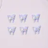 Fofo Borboleta Desenho Animado Simulação Nail Art Enfeites Resina Pequenos Acessórios DIY Cola Creme Capa de Celular Capa de Fone de Ouvido Acessórios