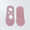 Meias de Barco de Yoga Novas Femininas Antiderrapantes de Silicone para Interior Dança Esportes Meias de Treino Especiais Cor Sólida Meias de Fitness Nude