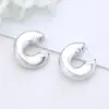 Pendientes de C-shape de Moda con Sentido de Diseño de Nicho para Mujer, Pendientes de Botón Versátiles y Modernos, Pendientes de Botón Geométricos, Joyería de Oreja Exquisita y Elegante para Mujer