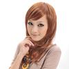 Peruca europeia e americana feminina cabelo longo cacheado fofo temperamento reparo facial realista peruca cacheada de comprimento médio marrom maduro fornecimento AliExpress