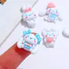 Perro de Orejas Grandes de Dibujos Animados Perro Yugui Resina Accesorios Pequeños Hecho a Mano DIY Pegatina de Nevera de Pegamento de Crema Accesorios para Hebilla de Agujero de Zapatos
