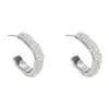Pendientes de Aro Geométricos Exagerados con Perlas de Zirconia Estilo Coreano y Japonés para Mujer, Modernos, Lujo Ligero, Versátiles, Pendientes de Gama Alta al por Mayor
