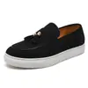 Zapatos Casuales de Cuero de Talla Grande 48 Transfronterizos Nuevos, Mocasines de Negocios Escarchados de Moda, Zapatos de Cuero Slip-On con Borlas Británicas de Moda