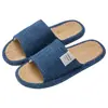 Pantuflas de Lino para el Hogar para Hombre, de Verano, Antideslizantes, de Interior, para el Hogar, de Todas las Estaciones, de Algodón y Lino, Pantuflas Silenciosas para Hombre en Verano