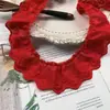Encaje Bordado de Flor de Tela de Algodón de 4 cm de Ancho para Ropa, Pijamas, Cuello, Puño, Decoración de Borde, Materiales de Decoración Hechos a Mano para Bricolaje