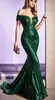 2026 Transfronterizo Nuevo Elegante con Lentejuelas para el Trabajo Color Sólido Cintura Media Hombros Descubiertos Elegante Color Sólido Vestido Largo de Fiesta Vestido de Noche