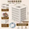 Caja de almacenamiento de cuentas de escritorio, botellas de cuentas de gran capacidad de 30 ml, botellas de almacenamiento dispensadoras de cuentas, soporte giratorio para exhibición hecho a mano