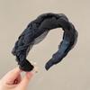 Faixa de Cabelo Torcida de Rede Vintage Coque de Cabelo Faixa Larga Pressionada para Mulheres Combinando para Sair para Lavar o Rosto Topo Craniano Antiderrapante