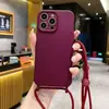 Estoque limitado Case de celular com cordão 15PRO para iphone16Pro simples espessado Case de celular com cordão Apple 14