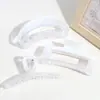 Pinza Transparente Cuadrada de Moda para Mujer, Tamaño Grande, para Peinados Recogidos, con un Toque Elegante y de Alta Gama