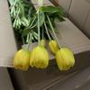 Alta qualidade 5 borracha macia Tulip cachos sentir simulação de flor falsa modelo sala de estar ornamentos adereços flores decorativas