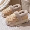 Zapatillas de algodón impermeables de piel sintética para mujer, invierno 2024, nuevas, gruesas, con forro polar, cálidas y antideslizantes, para hombre, otoño
