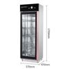 Armario de desinfección comercial vertical de gran capacidad, de acero inoxidable, con doble puerta, para el hogar, para restaurante, para secado y limpieza de vajilla.