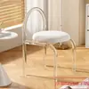 Tocador de Redes Sociales Silla de Maquillaje Silla Transparente Acrílica Dormitorio Balcón Silla de Hada Silla de Comedor Recomendada por Xiaohongshu