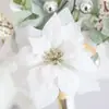 Diretamente do Fabricante, Flores de Natal Quentes de Venda Transfronteiriça, Hortênsias, Feijões Prateados, Buquês de Natal Simulados, Decoração de Atmosfera Festiva para Casa