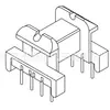 Estrutura de Transformador Ef25 Estrutura de Baquelite Ef26 Bobina de Estrutura de Alta Frequência Pino Horizontal 4+4 2504-2