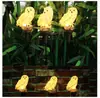 Luminária de Espeto para Jardim Coruja Solar 45cm LED Lâmpada Decorativa Externa