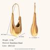 Moda Transfronteriza Europea y Americana Simple Versátil Joyería Acero Inoxidable Chapado en Oro de 18K Nuevos Aretes de Pin Liso para Mujer