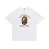 Fornecimento Atacadista Transfronteiriço de Marca Tendência de Comércio Exterior Algodão Puro Bape Cabeça de Macaco Tubarão Manga Curta Tubarão Macaco Camiseta