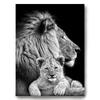 Pintura central impresión al por mayor pintura decorativa animal moderna simple blanco y negro sala de estar porche elefante leopardo Tigre pintura sobre lienzo