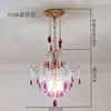 Araña de Flor Murano para Sala de Estar 6 Lámpara de Cristal Francesa de Lujo Nuevo Lámpara para Vestíbulo Lámpara Acogedora para Dormitorio Sin Hierro