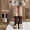 Calcetines Gruesos y Cálidos para Niños para Otoño e Invierno, Calcetines Holgados para Niñas, Color Sólido Estilo Coreano, Calentadores de Pantorrilla Tejidos para Niñas Mayores