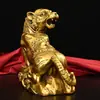 Adornos de Tigre de Montaña de Latón Tigre del Zodiaco Decoraciones para el Hogar Sala de Estar Oficina Recepción