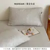 Fronhas de gaze dupla camada 100% algodão, frescas e simples, conjunto de dois, macias e respiráveis, adequadas para dormir de uma pessoa