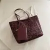 Bolso tote estampado de leopardo, gran capacidad, juego de dos piezas, bolso de hombro casual de lona, adecuado para estudiantes, ir al trabajo y ir de compras