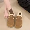 Zapatos Birkenstock de suela gruesa para mujer, con forro de felpa, engrosados, para usar al aire libre, estilo 2026, elegantes, modernos, novedades de invierno, antideslizantes, cálidos, zapatos de algodón peludos