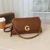 Bolso de hombro vintage para mujer con cadena, bolso de hombro y bandolera de gran capacidad, a la moda, estilo coreano nicho, con un toque de alta gama