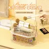 Caja de Almacenamiento Personalizable para Accesorios de Cabello del Hogar con Tapa, Caja de Joyería Engrosada con Tapa, Caja de Almacenamiento Transparente de Escritorio para Gomas y Bandas para el Cabello
