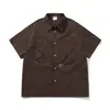 Yidao Vintage 2026 Verano Nuevo Estilo Japonés Bolsillo Tridimensional Camisa de Manga Corta para Hombre Ligera para Exteriores Camisa de Trabajo
