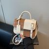 Bolso Retro para Mujer 2025 Nuevo Casual Versátil Bolso de Hombro Cruzado Empalmado de Gama Alta Maletín Bolso de Trabajo